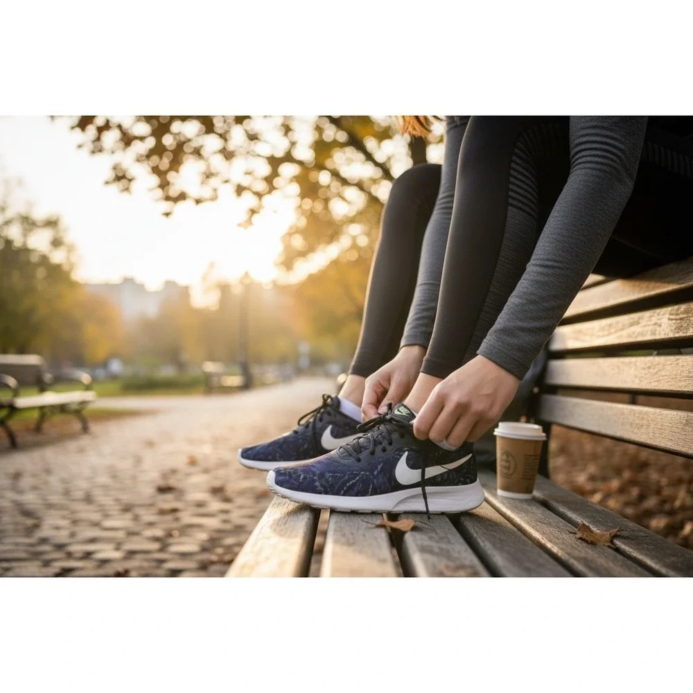 Nike Dual Tone Printed Running Shoes Womens‎ Size 9.5 Black Multi 820201-500